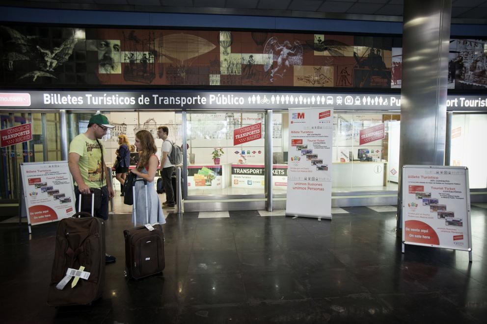 Oficina de venta del Billete Turístico situada en el Aeropuerto