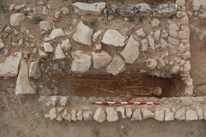 Imagen de la Tumba altomedieval del yacimiento de la Dehesa de la Oliva