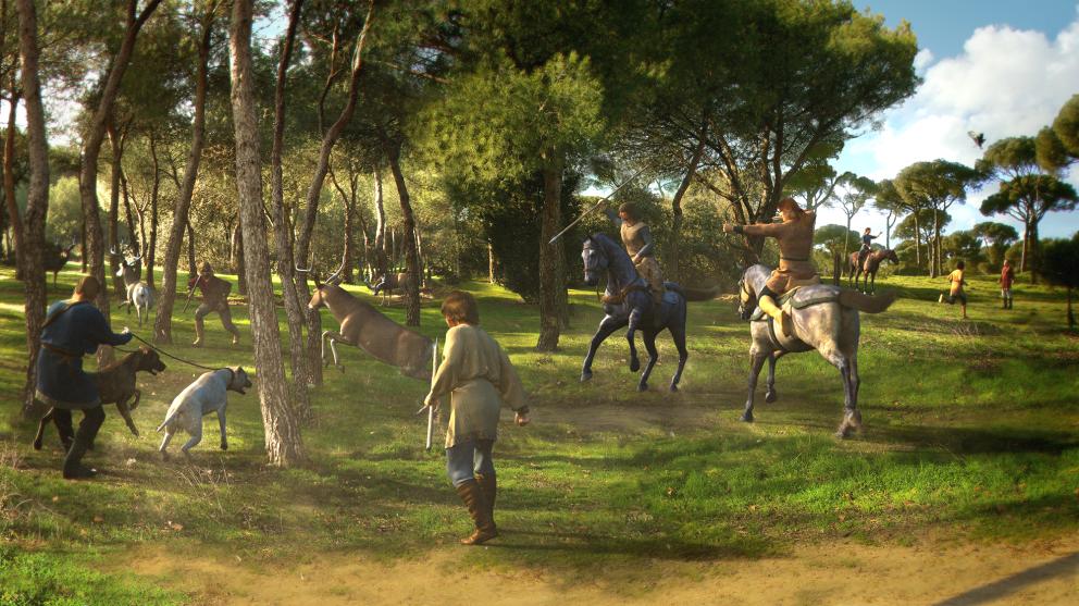 Ilustración de la caza