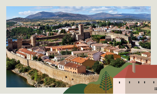 Vista aérea de un pueblo de la Comunidad de Madrid
