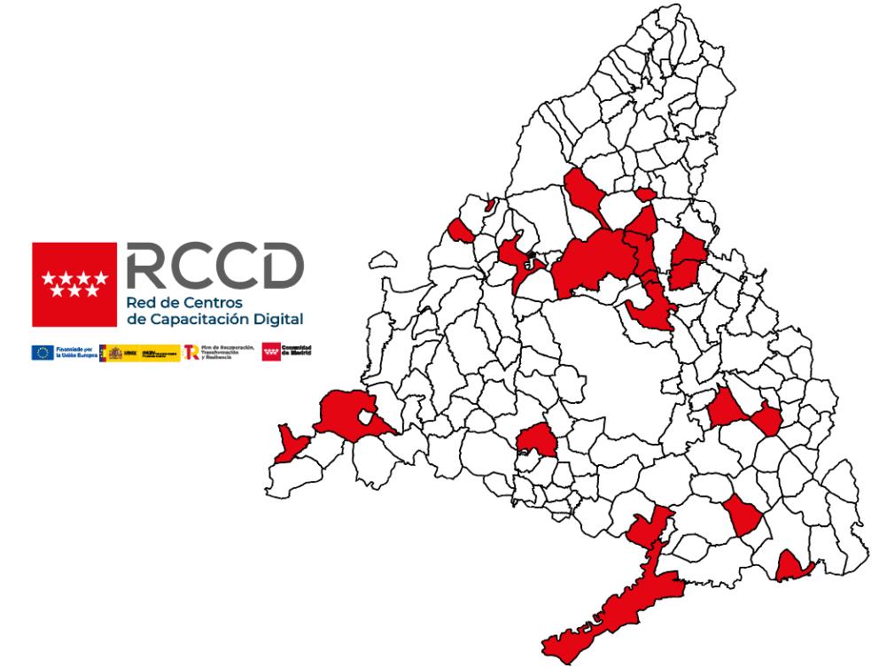 Mapa de la Red de Centros de Capacitación Digital