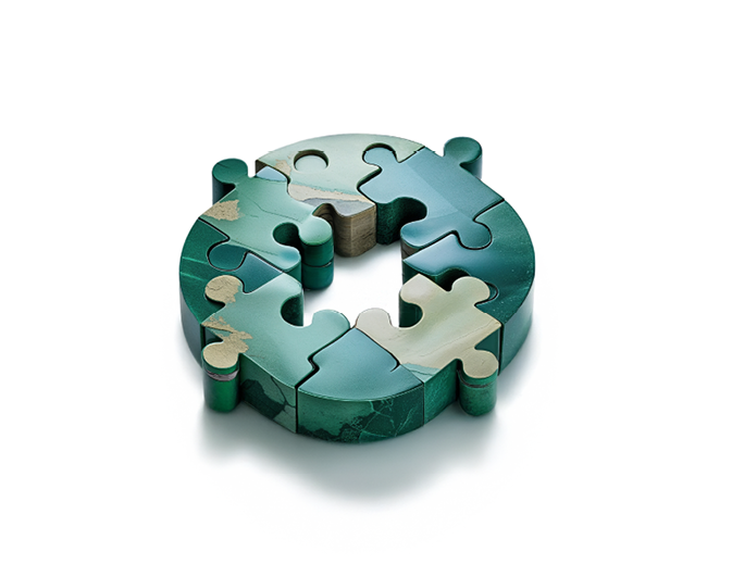 Imagen de puzzle azul