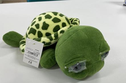 tortuga peluche alerta