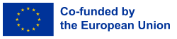 Bandera de la UE y texto "Cofinanciado por la Unión Europea" en inglés