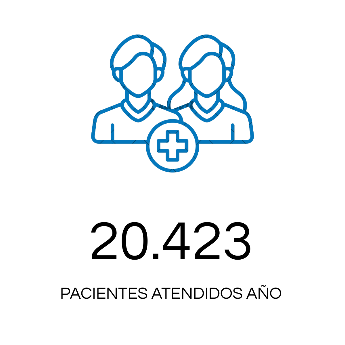 Icono azul de pacientes atendidos