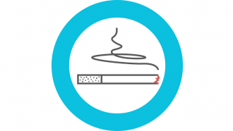ilustración lineal de un cigarro
