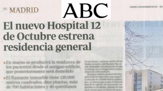 El nuevo hospital 12 de Octubre estrena Residencia General