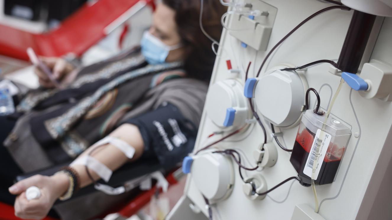 La máquina selecciona el plasma y devuelve al donante el resto de componentes sanguíneos.