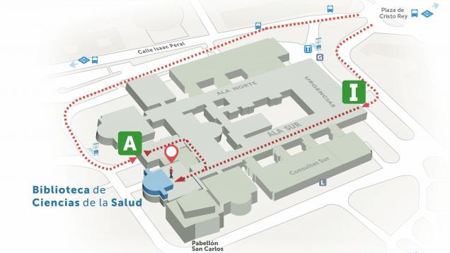 Plano situación Biblioteca de Ciencias de la Salud