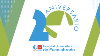 IMagen del número 20 en verde y azul