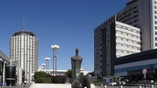 panorámica de la entrada del Hospital La Paz