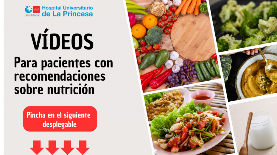 Vídeos para pacientes con recomendaciones sobre nutrición
