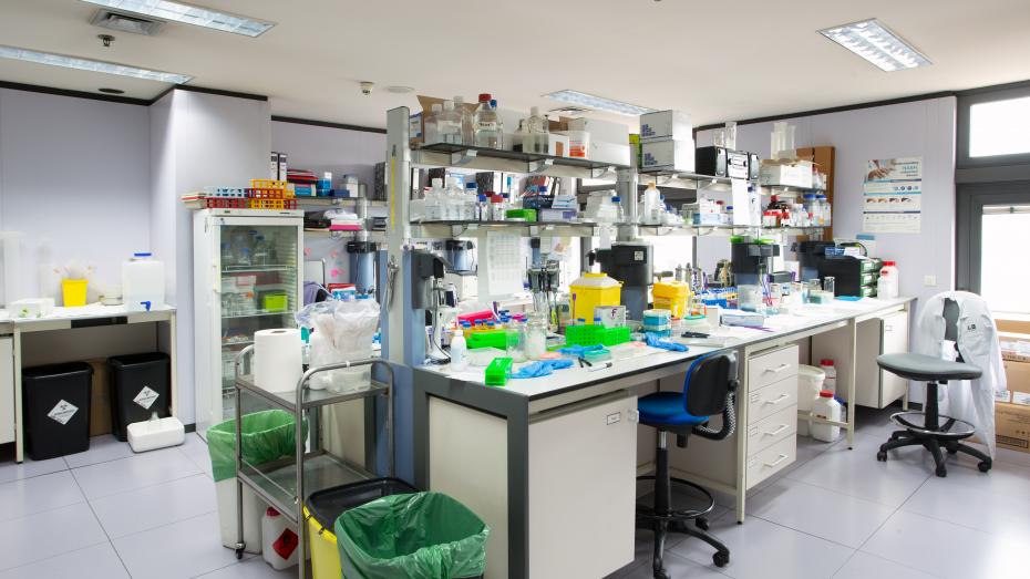 Sala dónde trabajan los investigadores