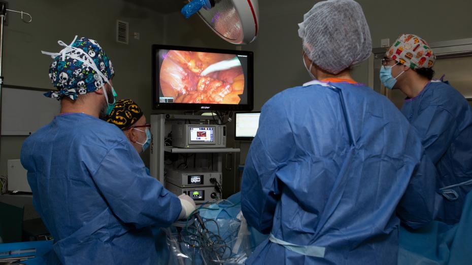Ginecólogos durante una intervención Quirúrgica