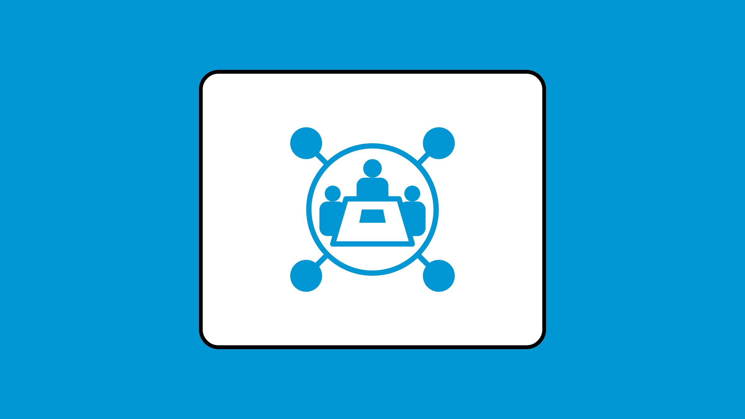 Icono de espacios profesionales sobre fondo azul