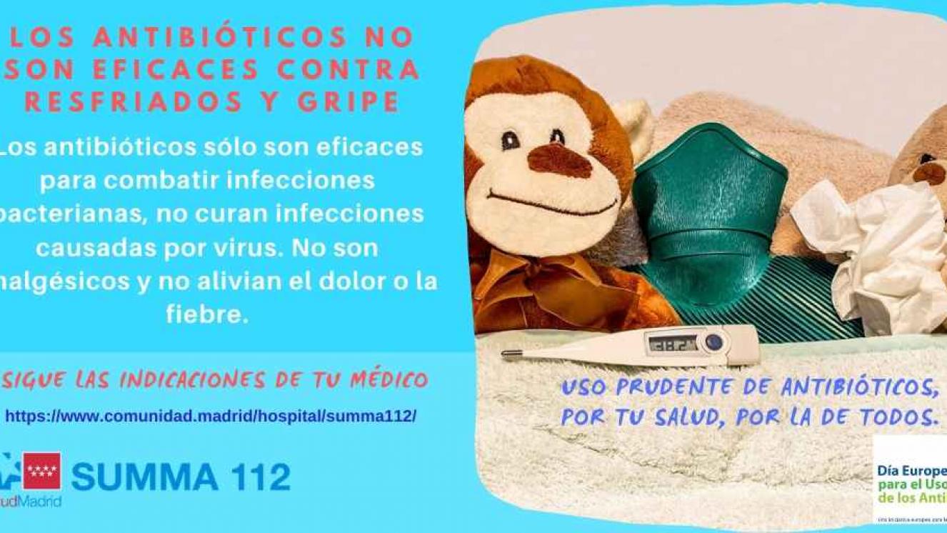 Los antibióticos no son eficaces contra resfriados y gripe