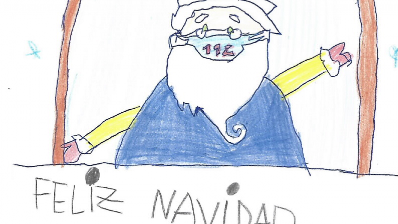 Dibujo realizado por Sara Coello en la Categoría Navidad ( De 6 a 9 años)