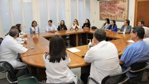 Los especialistas brasileños fueron recibidos por la dirección del hospital