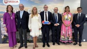 La consejera Rocío Albert en la entrega de los distintivos Madrid Excelente