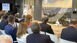 La consejera Rocío Albert en la entrega de los distintivos Madrid Excelente