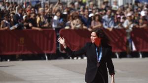 La presidenta Isabel Díaz Ayuso en la oración y homenaje del Papa León XIV a la Virgen de la Almudena 