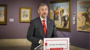 El portavoz del Gobierno regional en rueda de prensa
