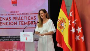 La consejera Dávila en la entrega de los Premios de Buenas Prácticas en Atención Temprana