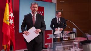 El portavoz de la Comunidad de Madrid atiende a los medios de comunicación desde la Real Casa de Correos
