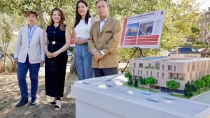 La consejera Fátima Matute durante la presentación del futuro Centro de Salud Mental de Majadahonda dependiente del Hospital Puerta de Hierro Majadahonda
