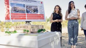 La consejera Fátima Matute durante la presentación del futuro Centro de Salud Mental de Majadahonda dependiente del Hospital Puerta de Hierro Majadahonda