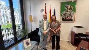 La viceconsejera Cortés junto con el Clúster de Innovación Tecnológica y Talento en Tecnologías del Espacio