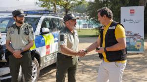 El director de la Agencia de Seguridad y Emergencias Madrid 112 supervisando el operativo en Buitrago del Lozoya