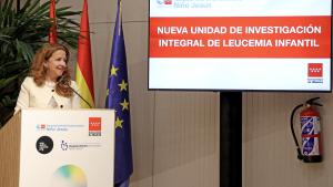 Matute participa en la presentación de la nueva Unidad de Investigación Integral de Leucemia Infantil del Hospital Niño Jesús La consejera Fátima Matute durante la presentación de la nueva Unidad de Investigación Integral de Leucemia Infantil del Hospital Niño Jesús