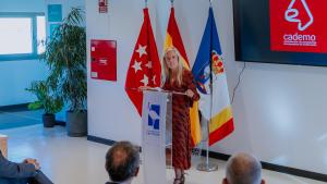 La consejera Rocío Albert durante un encuentro de la Confederación de Empresarios de Madrid Oeste