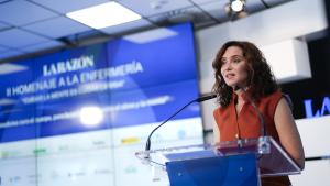 La presidenta Isabel Díaz Ayuso en el II Homenaje a la Enfermería