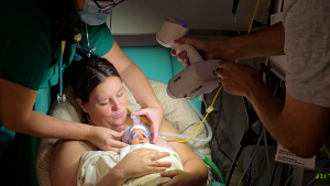 Escaneado facial de un bebé prematuro ingresado en Neonatología del Hospital 12 de Octubre
