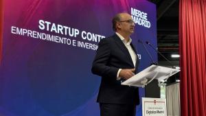 El consejero López-Valverde en la clausura de la cuarta edición del Merge Madrid Startup Contest 2026