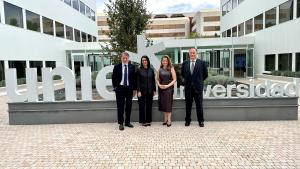 Las consejeras de Educación y Sanidad en el nuevo Campus de Ciencias de la Salud de UNIE Universidad