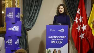 La presidenta Isabel Díaz Ayuso en el Foro La Longevidad tiene nombre de mujer, organizado por la Fundación Más Senior