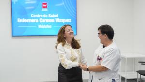La consejera Matute en el Centro de Salud Enfermera Carmen Vázquez
