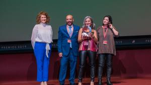 Tres profesionales de Promoción y Comunicación del Centro de Transfusión recogen premio Fuden