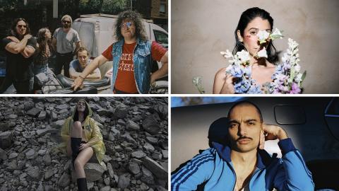 Los artistas Alcalá Norte, Bely Basarte, Judeline y Jose Luis, que participarán en la celebración del Dos de Mayo