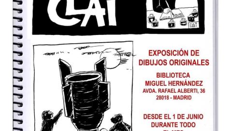 Cartel de la exposición La Libreta de Clai Cartel con dibujos representativos de la exposición La libreta de Clai