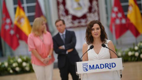 La presidenta Isabel Díaz Ayuso, en las celebraciones del Día de la Paloma