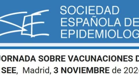 X Jornada sobre Vacunaciones de la SEE Logotipo de la SEE y título de la jornada