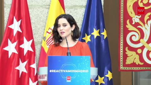 Díaz Ayuso presenta la estrategia para la reactivación de la región con fondos europeos