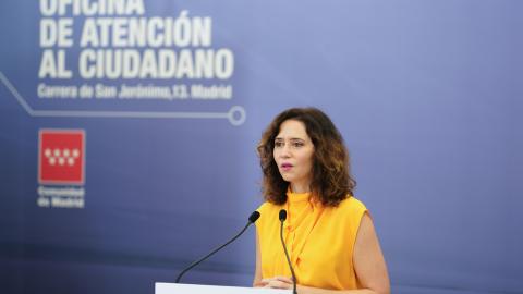 La presidenta Isabel Díaz Ayuso en la nueva Oficina Central de Atención al Ciudadano
