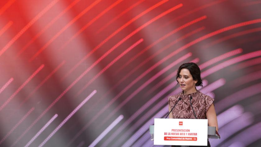 La presidenta Isabel Díaz Ayuso durante la presentación