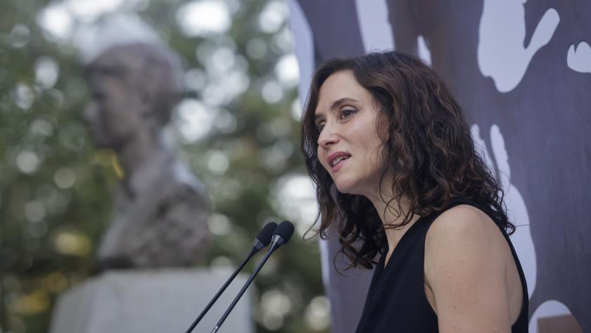 La presidenta Isabel Díaz Ayuso en el homenaje a Miguel Ángel Blanco