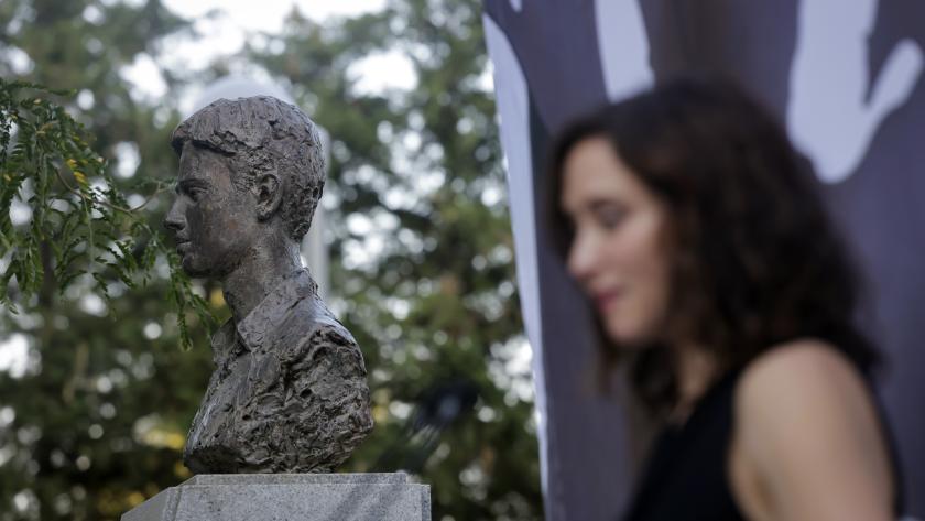La presidenta Isabel Díaz Ayuso en el homenaje a Miguel Ángel Blanco